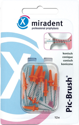 MIRADENT Interd.Pic-Brush Ersatzb.konisch orange