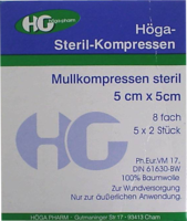 HÖGA-KOMPRESSEN 5x5 cm steril 8fach