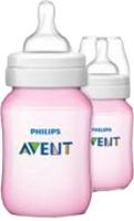 AVENT Klassik+ Flasche 260 ml 2er Pack pink