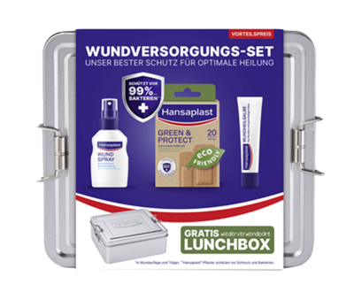 HANSAPLAST Wundversorgungs-Set Green & Protect Box